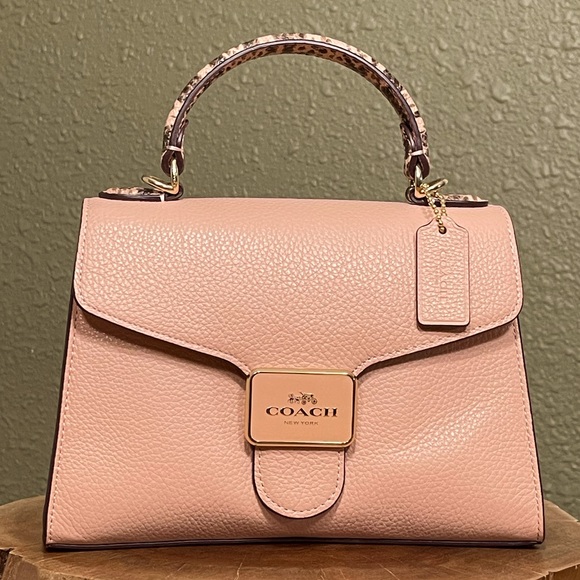 NWT COACH PEPPER SNAKE EMBOSSED SATCHEL - Picture 5 of 16